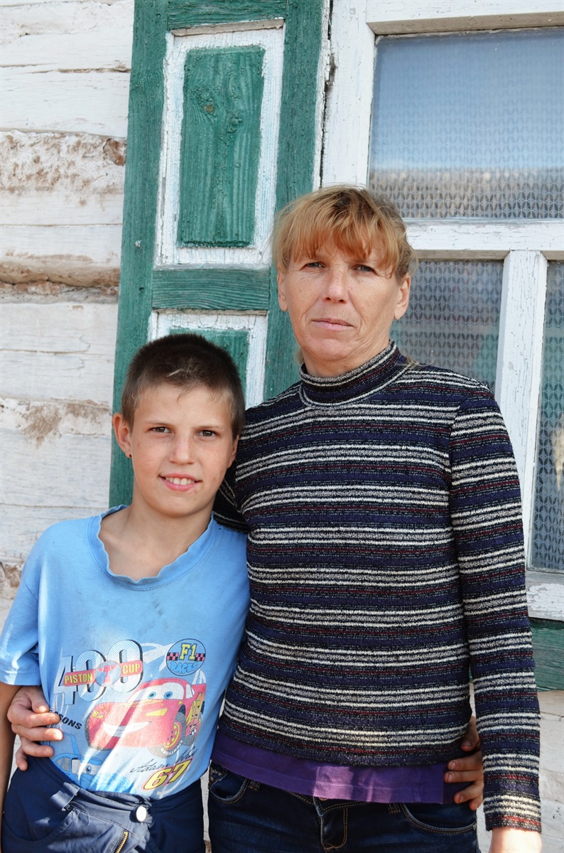 Лариса Тимченко з сином Мишком