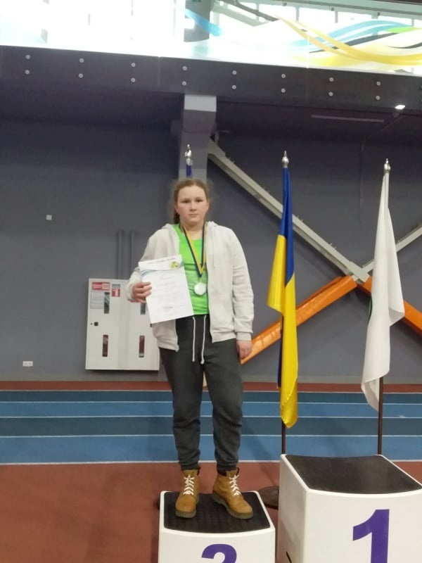 Ангеліна Шепель посіла друге місце серед дівчат у штовханні ядра 