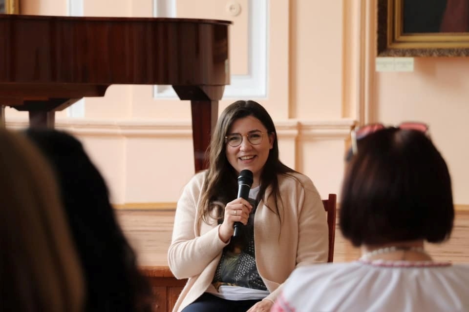 Голова Чернігівської ОДА Анна Коваленко під час форуму медійників 11 червня