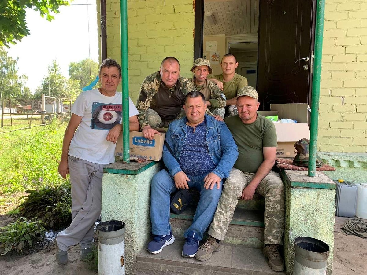 Разом з побратимами та Менським міським головою Геннадієм Примаковим