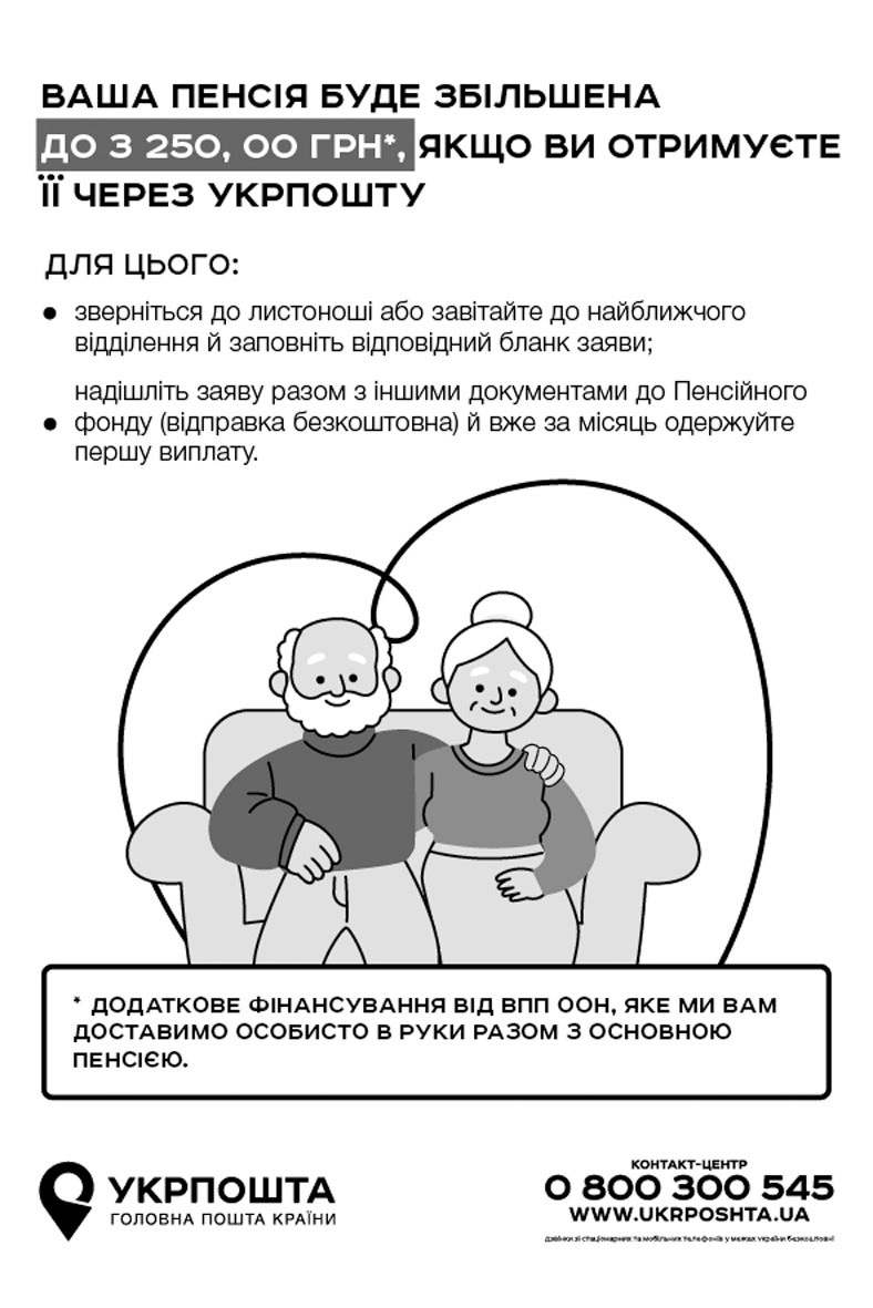 Оголошення Укрпошти