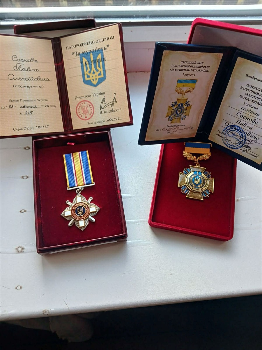 Нагороди сина